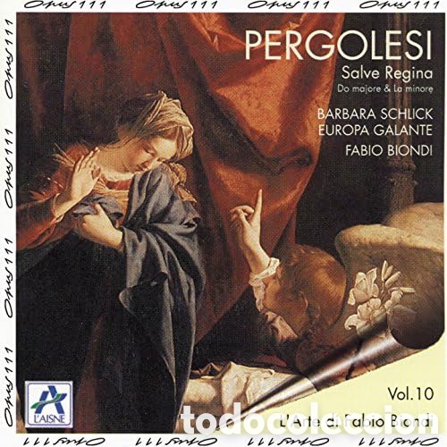 CDs de M&uacute;sica: Salve Regina de Giovanni Battista Pergolesi y piezas de Leonardo Leo.