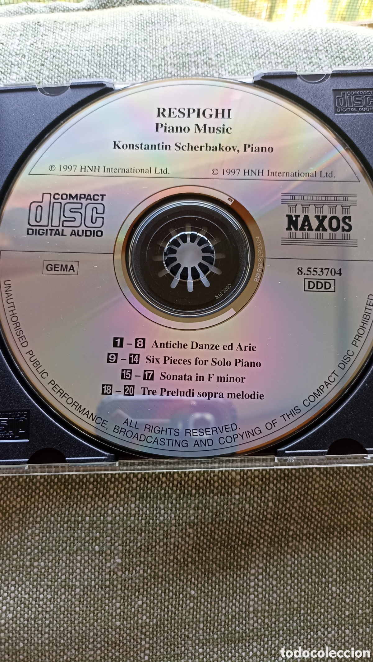 CDs de m&uacute;sica: Respighi: Piano Music&rdquo;. Mint - Foto 3