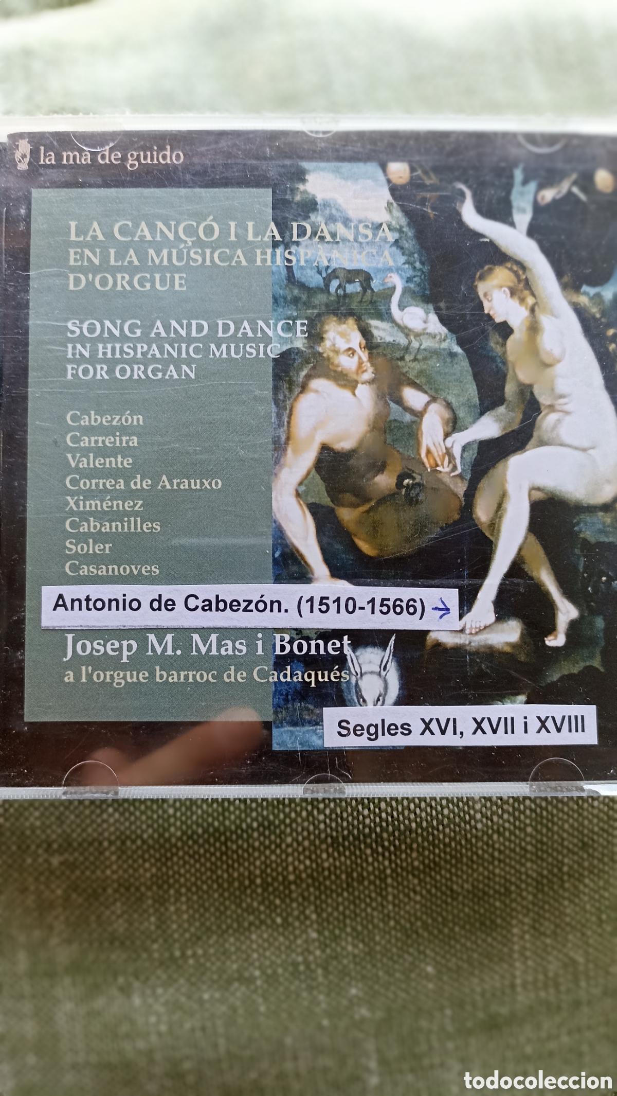 CDs de M&uacute;sica: La can&ccedil;&oacute; i la dansa en la m&uacute;sica hisp&agrave;nica d'orgue&rdquo;,