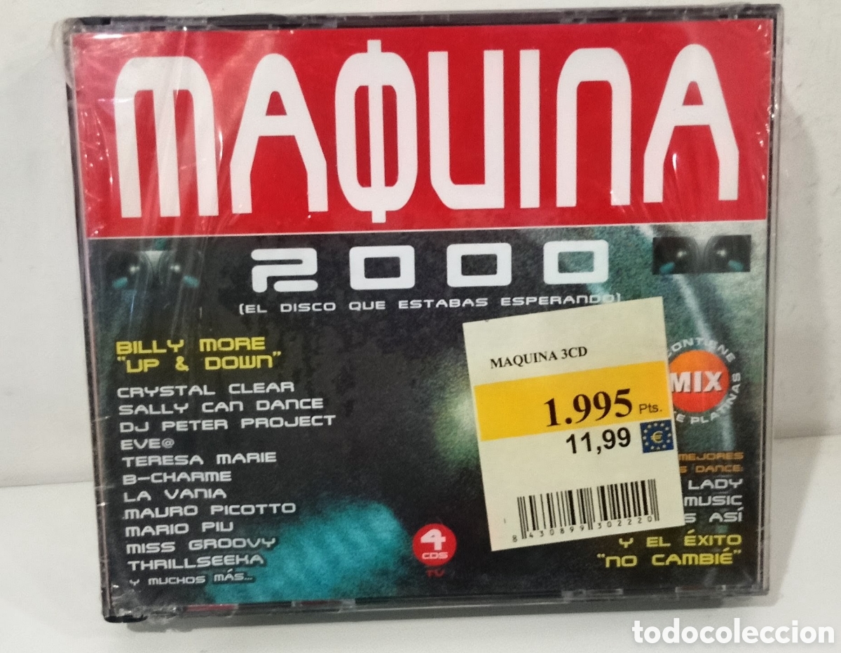 CDs de M&uacute;sica: CD MAQUINA 2000 - LO MEJOR DE MUSICA ELECTR&Oacute;NICA. PACK PRECINTADO