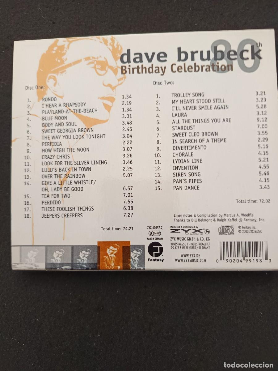 CDs de m&uacute;sica: 2 CD SET. DAVE BRUBECK. 80 TH. BIRTHDAY CELEBRATION - Foto 2