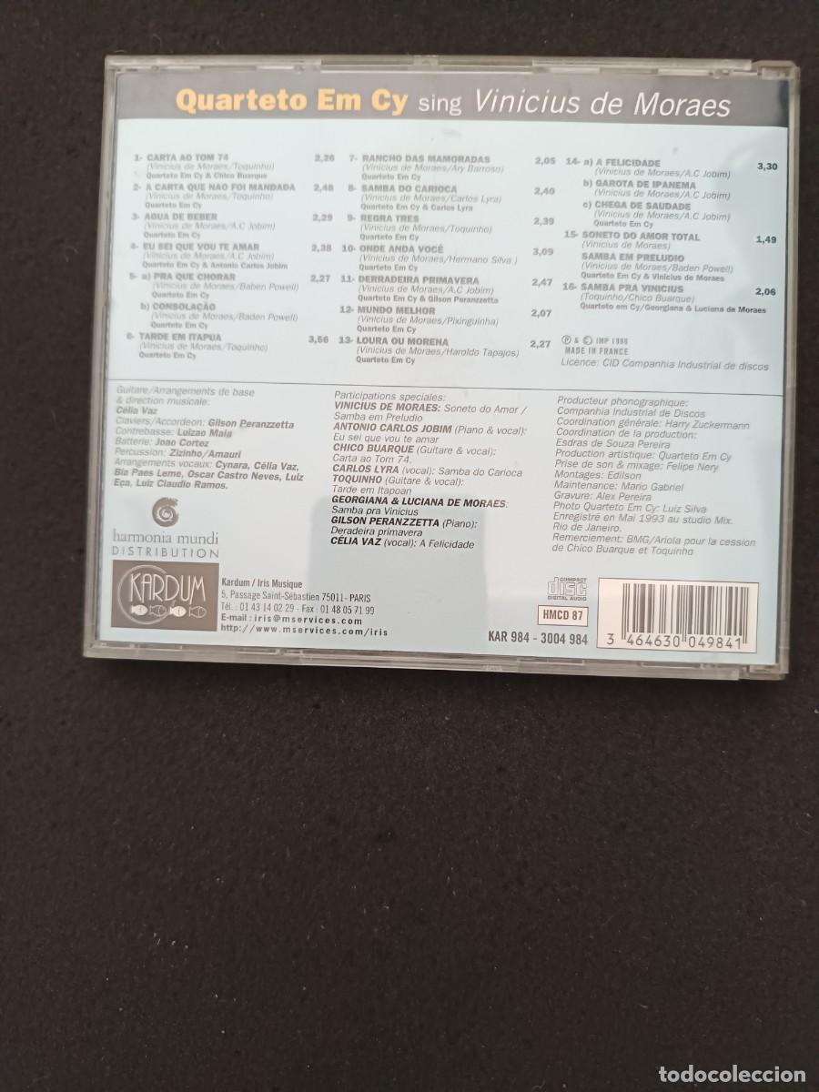 CDs de m&uacute;sica: QUARTETO EM CY SING VINICIUS DE MORAES - Foto 2