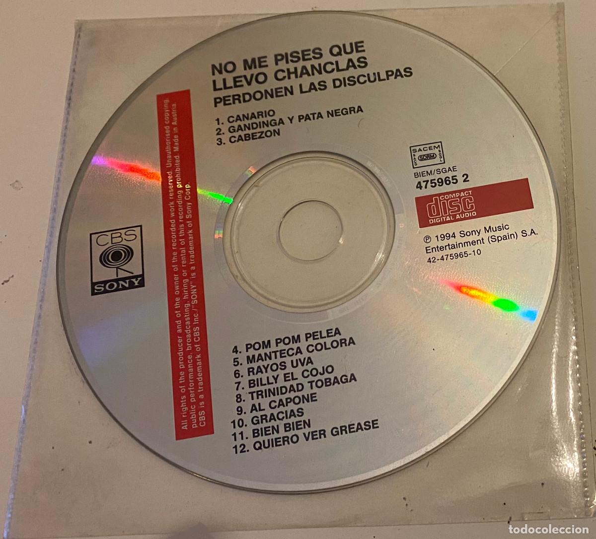 CDs de M&uacute;sica: 'Perdonen las disculpas', de No Me Pises Que Llevo Chanclas. 10 temas. En funda transparente.