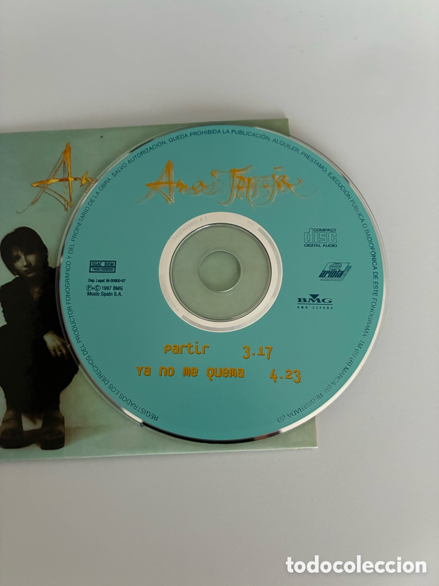 CDs de m&uacute;sica: Ana Torroja Partir cd single 2 temas Mecano - Foto 2