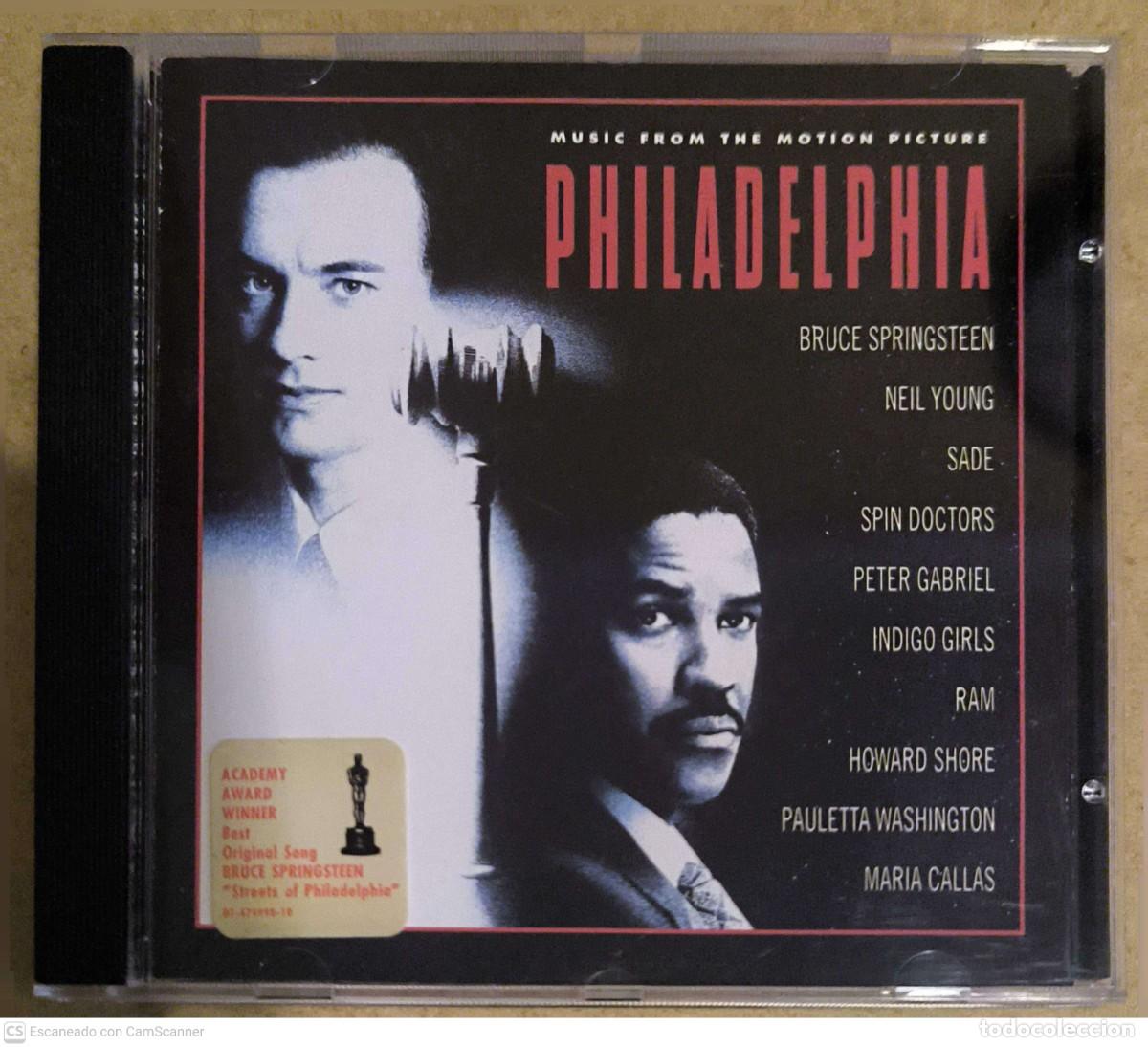 Musik-CDs: B.S.O. PHILADELPHIA - CD 1993 (Bruce Springsteen, Peter Gabriel, Sade, Maria Callas, Neil Young...)