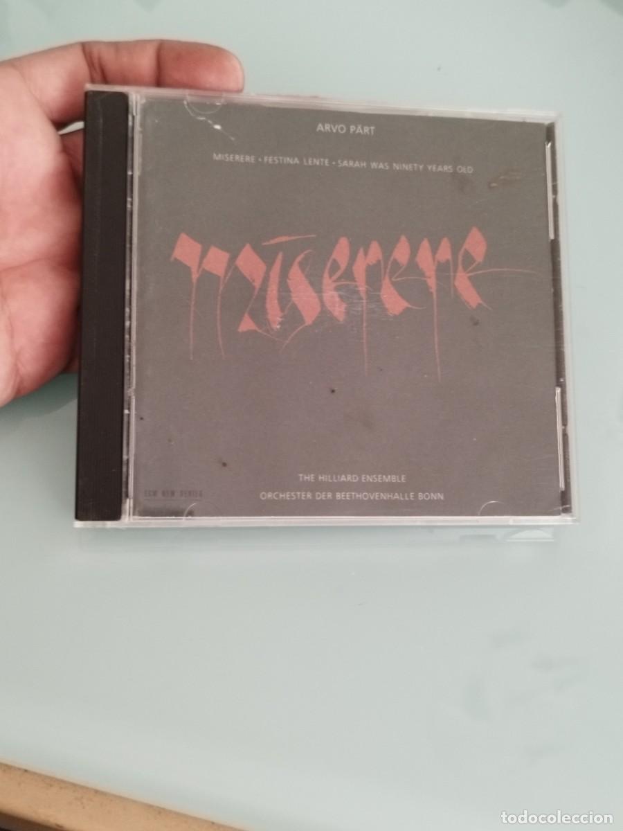 CDs de M&uacute;sica: Arvo P&auml;rt &ndash; Miserere. Cd. Libreto mirar fotos.