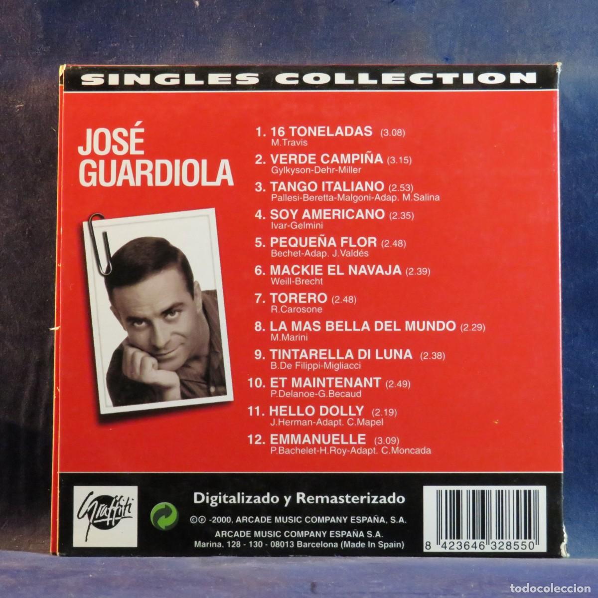 CDs de m&uacute;sica: JOSE GUARDIOLA &ndash; SINGLES COLLECTION - CD - Foto 2