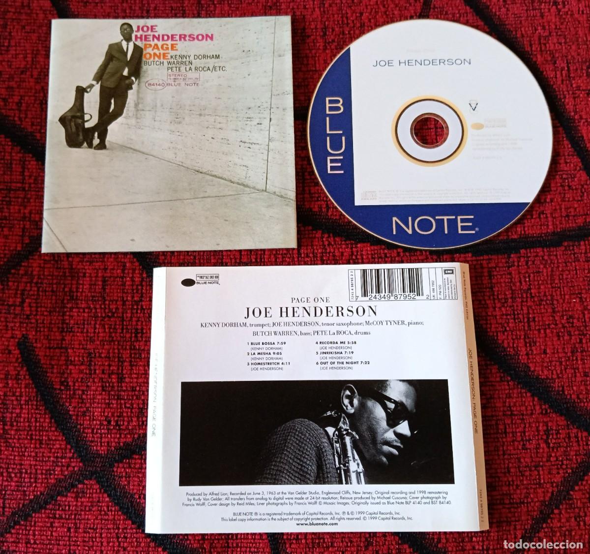 CDs de M&uacute;sica: JOE HENDERSON ** Page One ** CD REEDICION 1999 UK