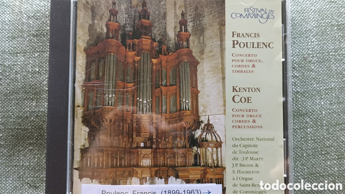CDs de M&uacute;sica: CD Francis Poulenc & Kenton Coe - Concertos para &Oacute;rgano - Festival du Comminges
