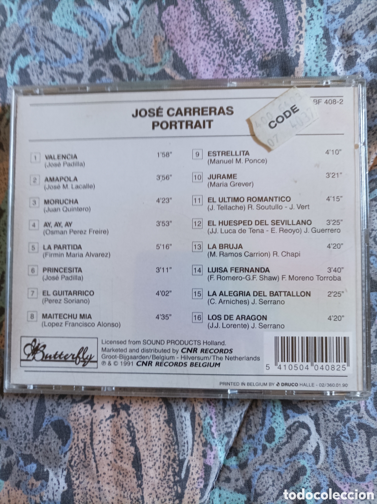 CDs de m&uacute;sica: Jos&eacute; carreras. Portrait. Cd. - Foto 2