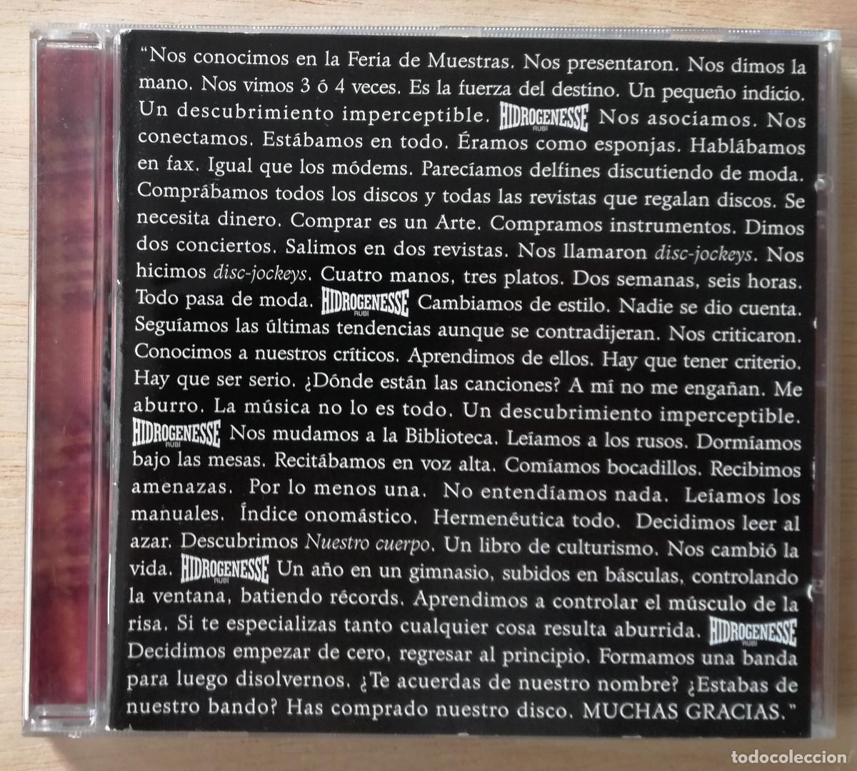CDs de M&uacute;sica: HIDROGENESSE - GIMNASTICA PASSIVA - PEDIDO MINIMO 7&euro;