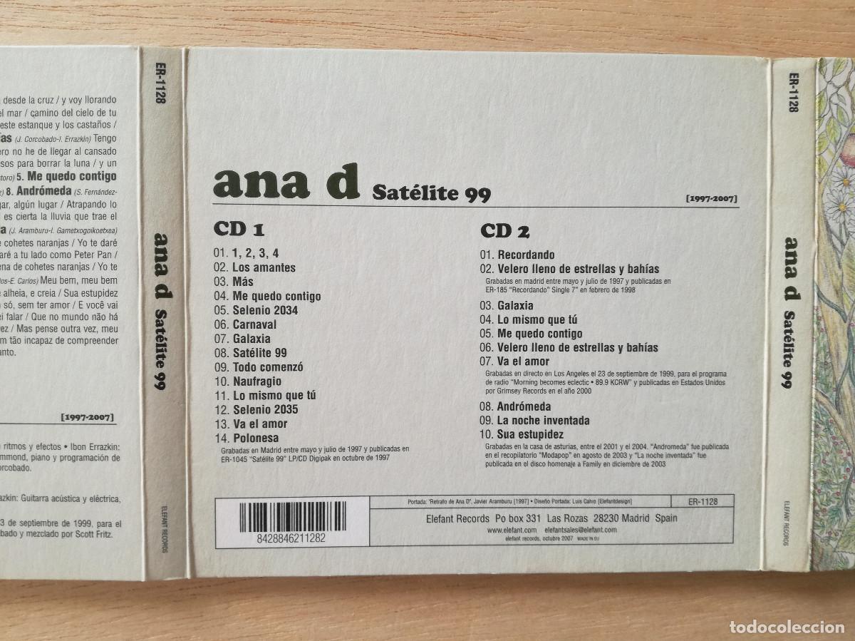 CDs de m&uacute;sica: ANA D - SATELITE 99 - 2XCD DIGIPACK - Foto 5