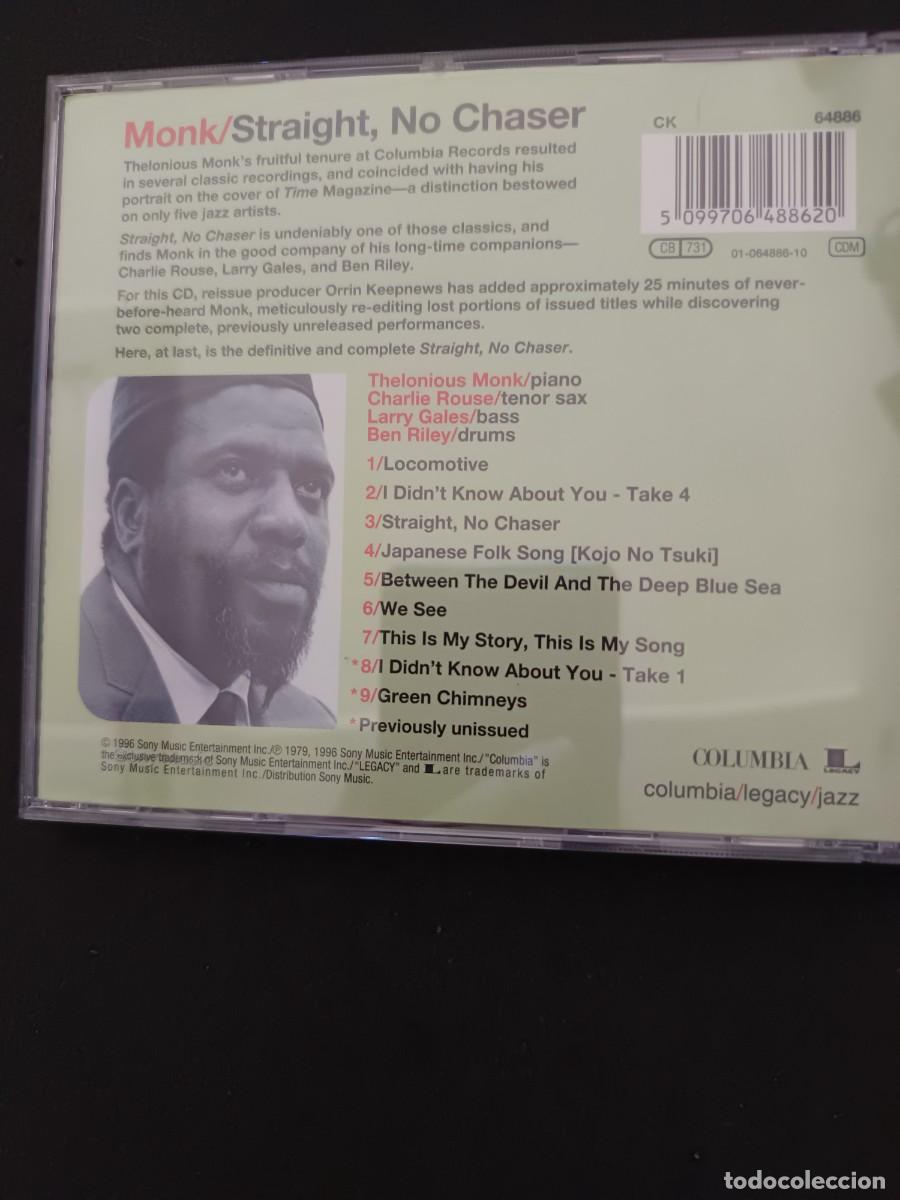 CDs de m&uacute;sica: THELONIUS MONK. STRAIGHT, NO CHASER - Foto 2