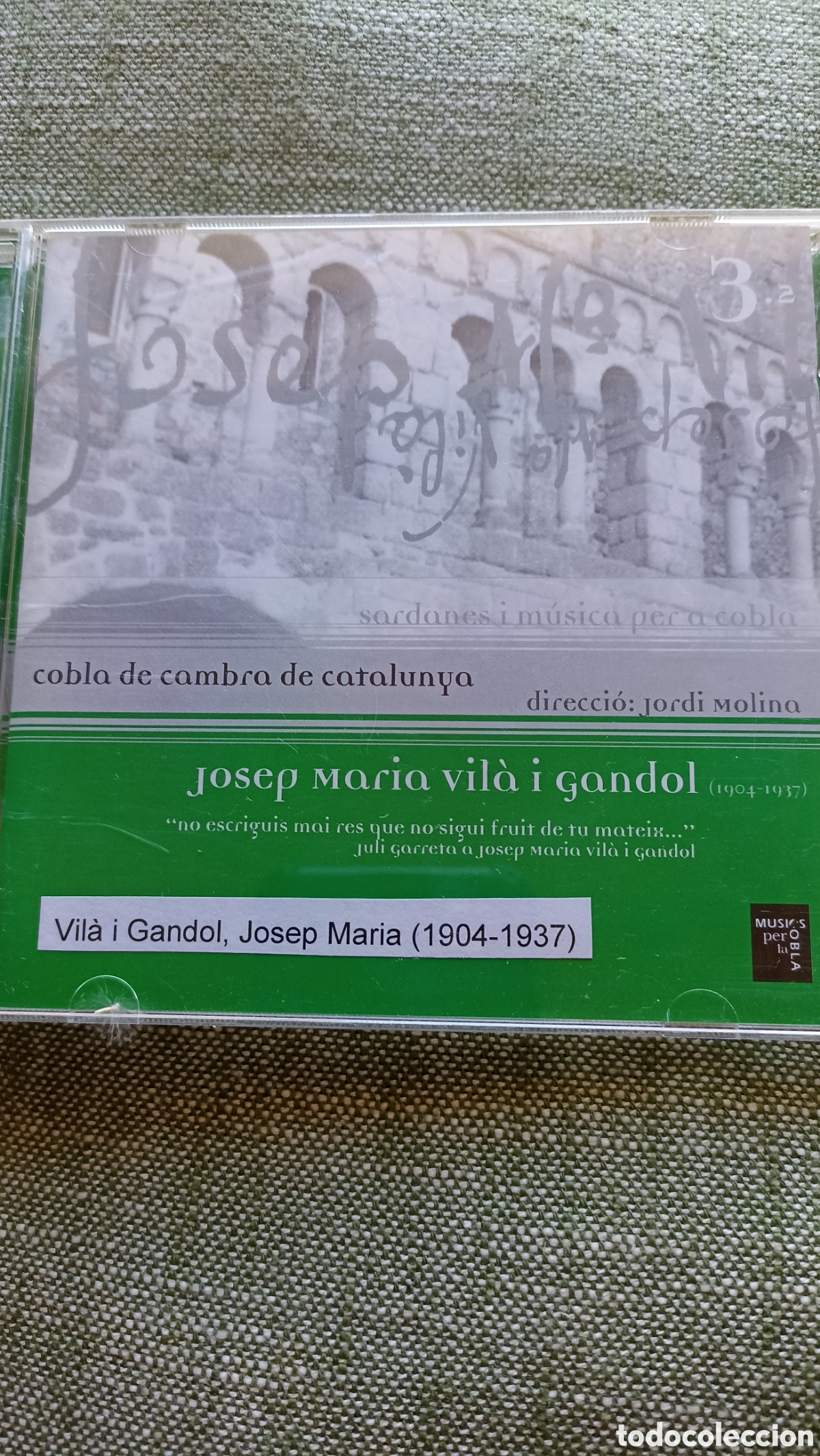 CDs de M&uacute;sica: Josep Maria Vil&agrave; i Gandol (1904-1937), interpretadas por la Cobla de Cambra de Catalunya.