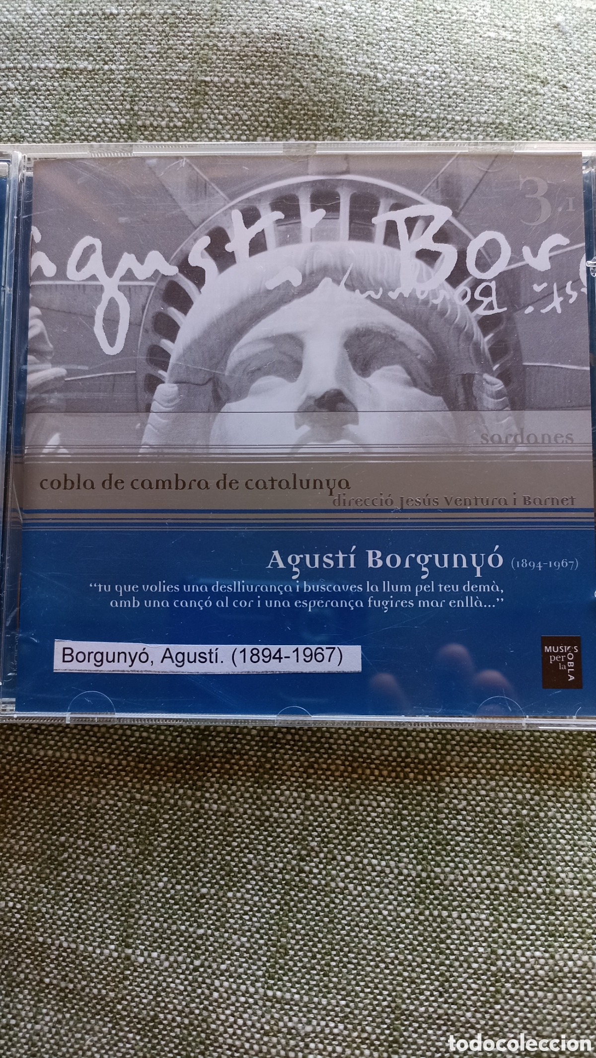 CDs de M&uacute;sica: Agust&iacute; Borguny&oacute; (1894-1967) interpretada por la Cobla de Cambra de Catalunya.