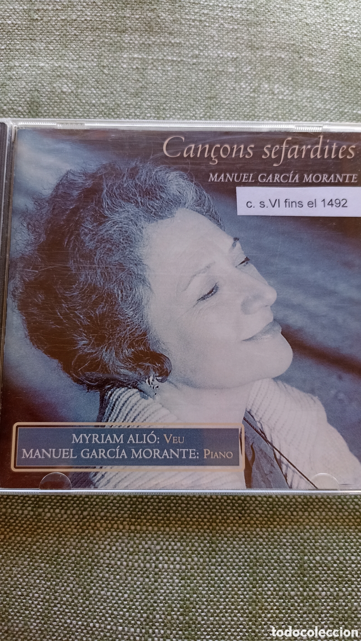 CDs de M&uacute;sica: Can&ccedil;ons Sefardites&rdquo;, interpretado por la soprano Myriam Ali&oacute; y el pianista Manuel Garc&iacute;a Morante.