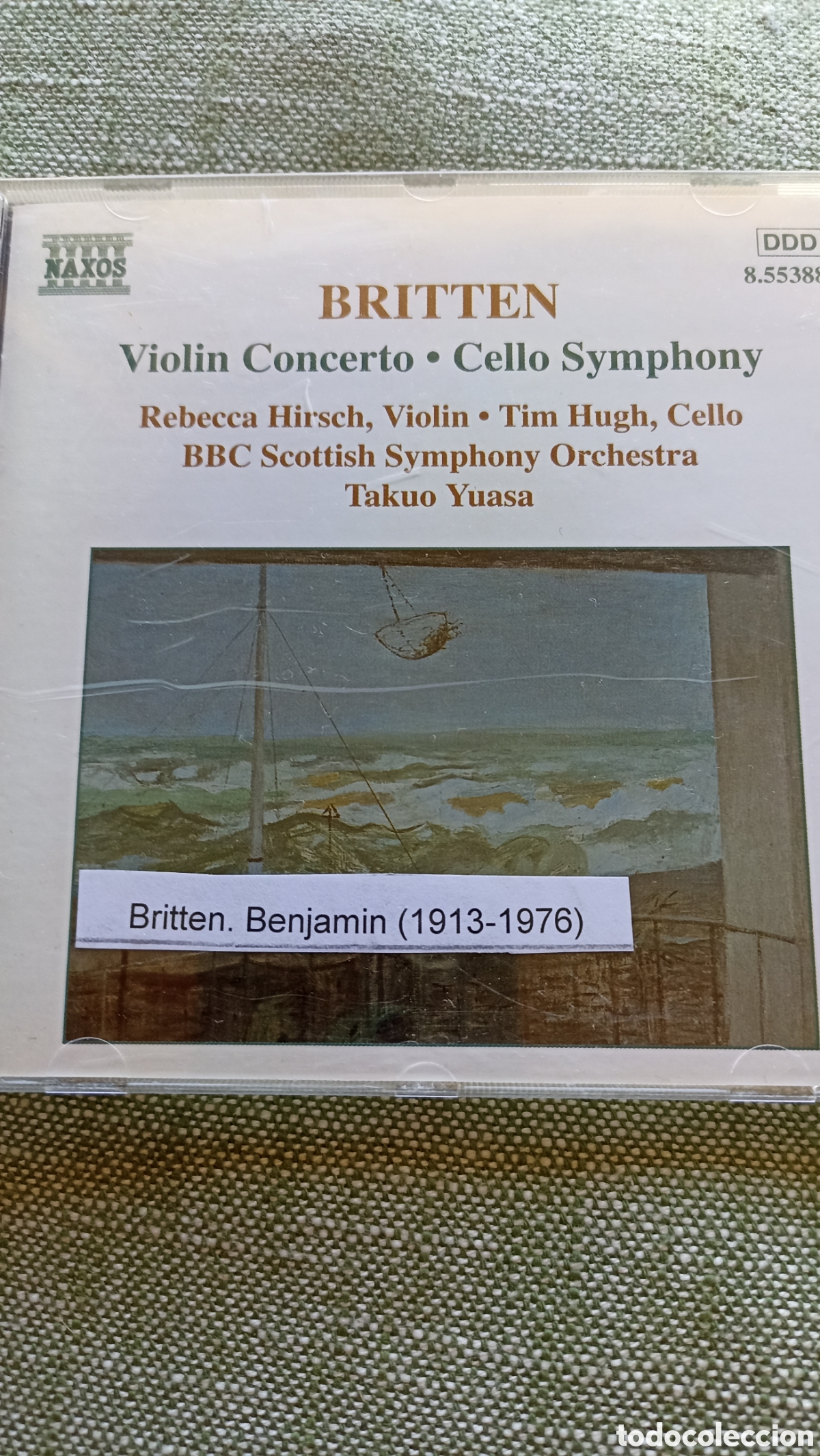 CDs de M&uacute;sica: Benjamin Britten: Violin Concerto / Cello Symphony&rdquo;, lanzado por el sello Naxos en 1999.