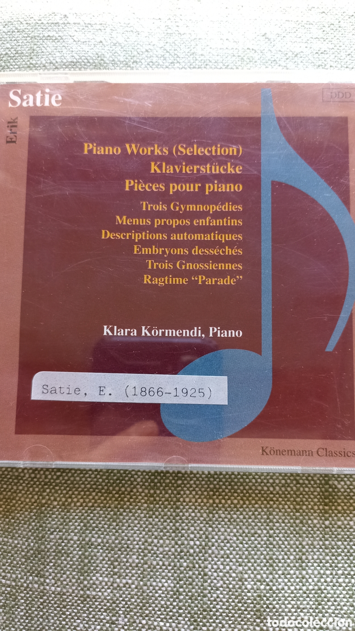CDs de M&uacute;sica: Satie: Piano Works (Selection), interpretado por Kl&aacute;ra K&ouml;rmendi