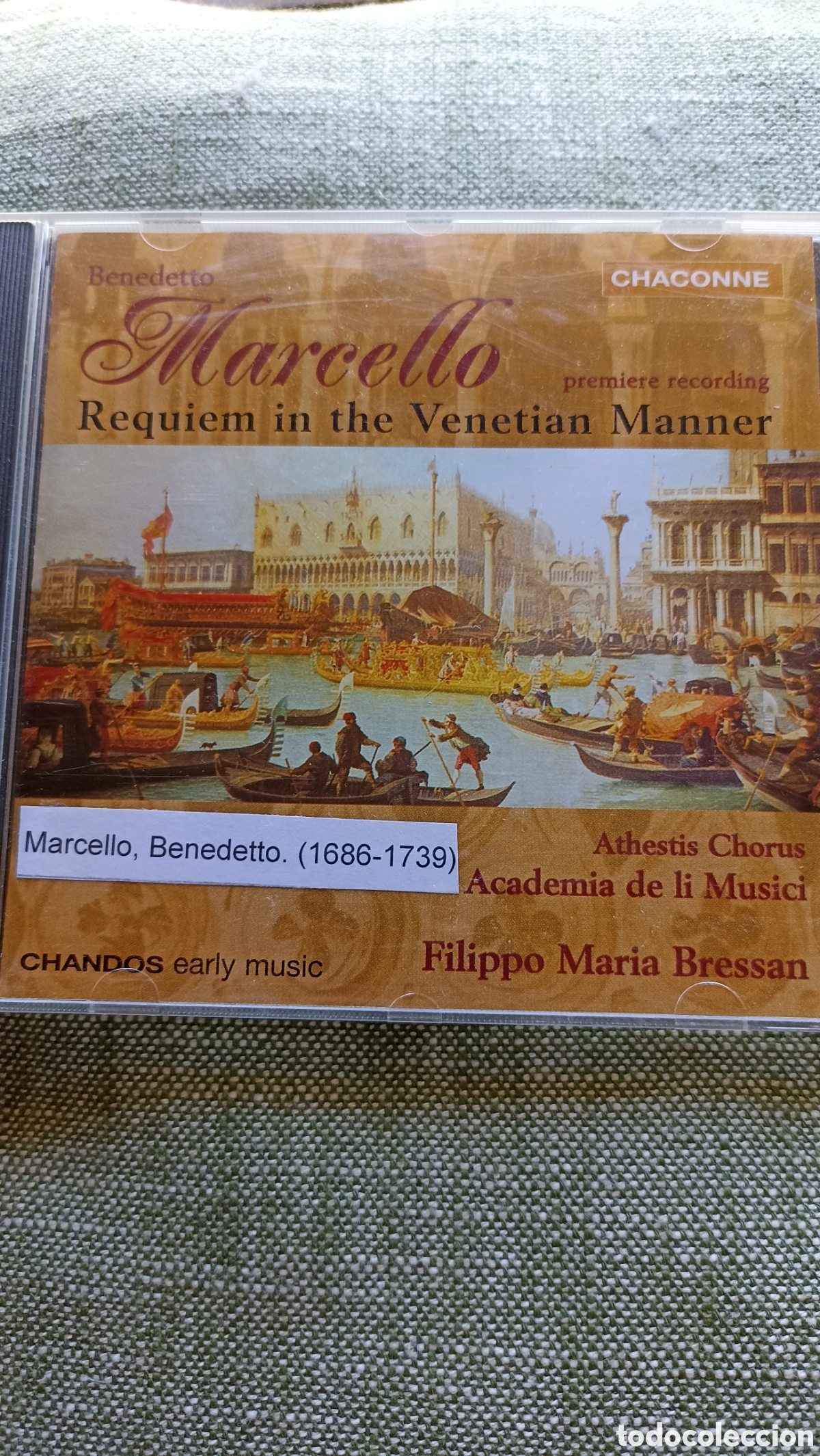 CDs de M&uacute;sica: Requiem in the Venetian Manner&rdquo; compuesta por Benedetto Marcello.