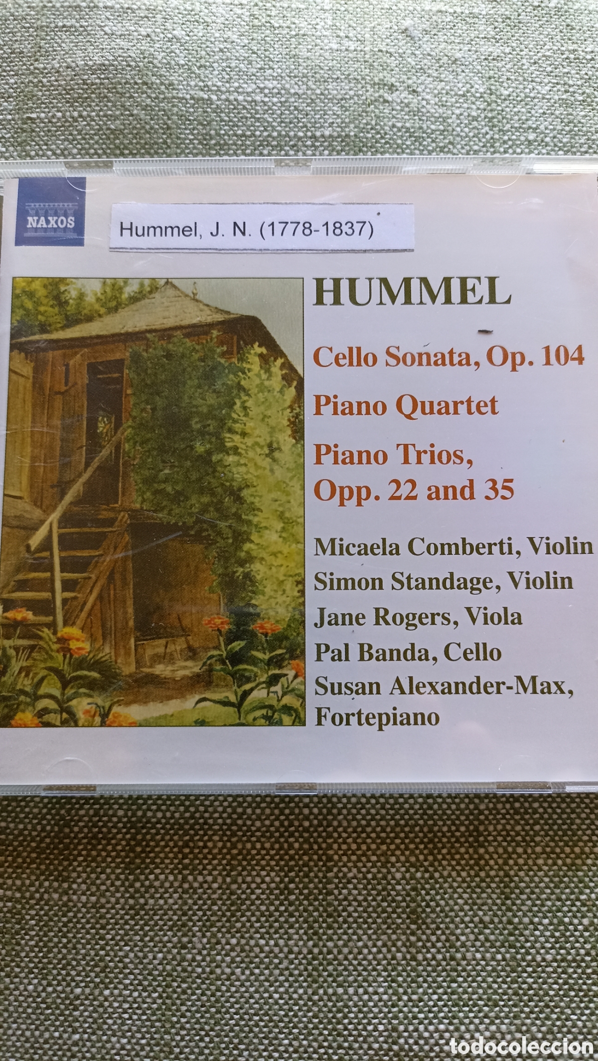 CDs de M&uacute;sica: Johann Nepomuk Hummel (1778-1837).Op. 104, el Cuarteto de piano y los Tr&iacute;os de piano, Opp. 22 y 35.