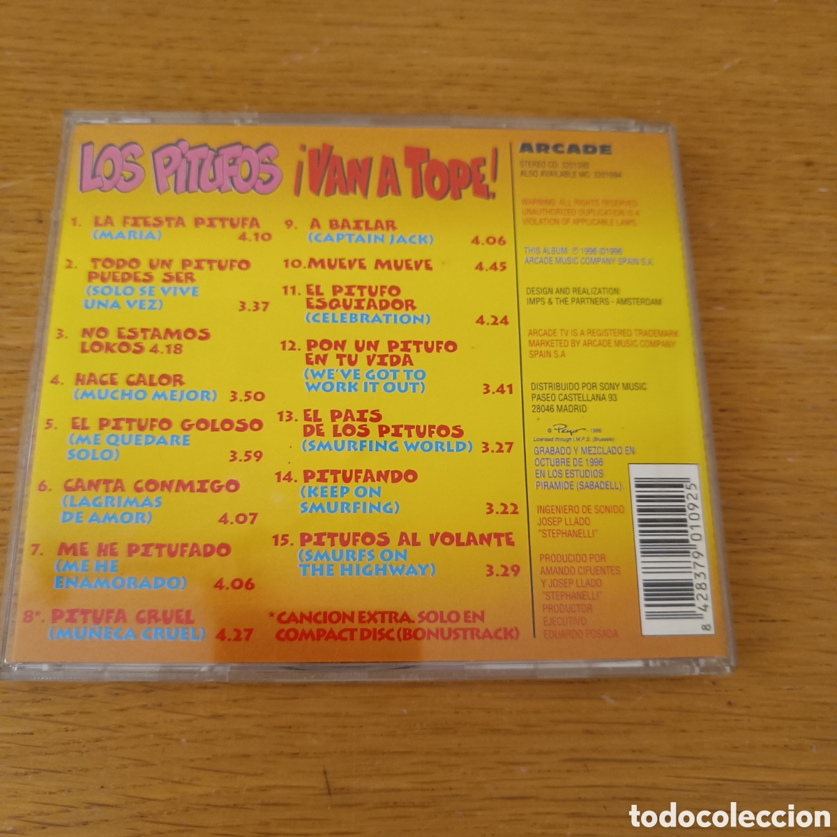 CDs de m&uacute;sica: Los Pitufos CD Van A Tope - Foto 2