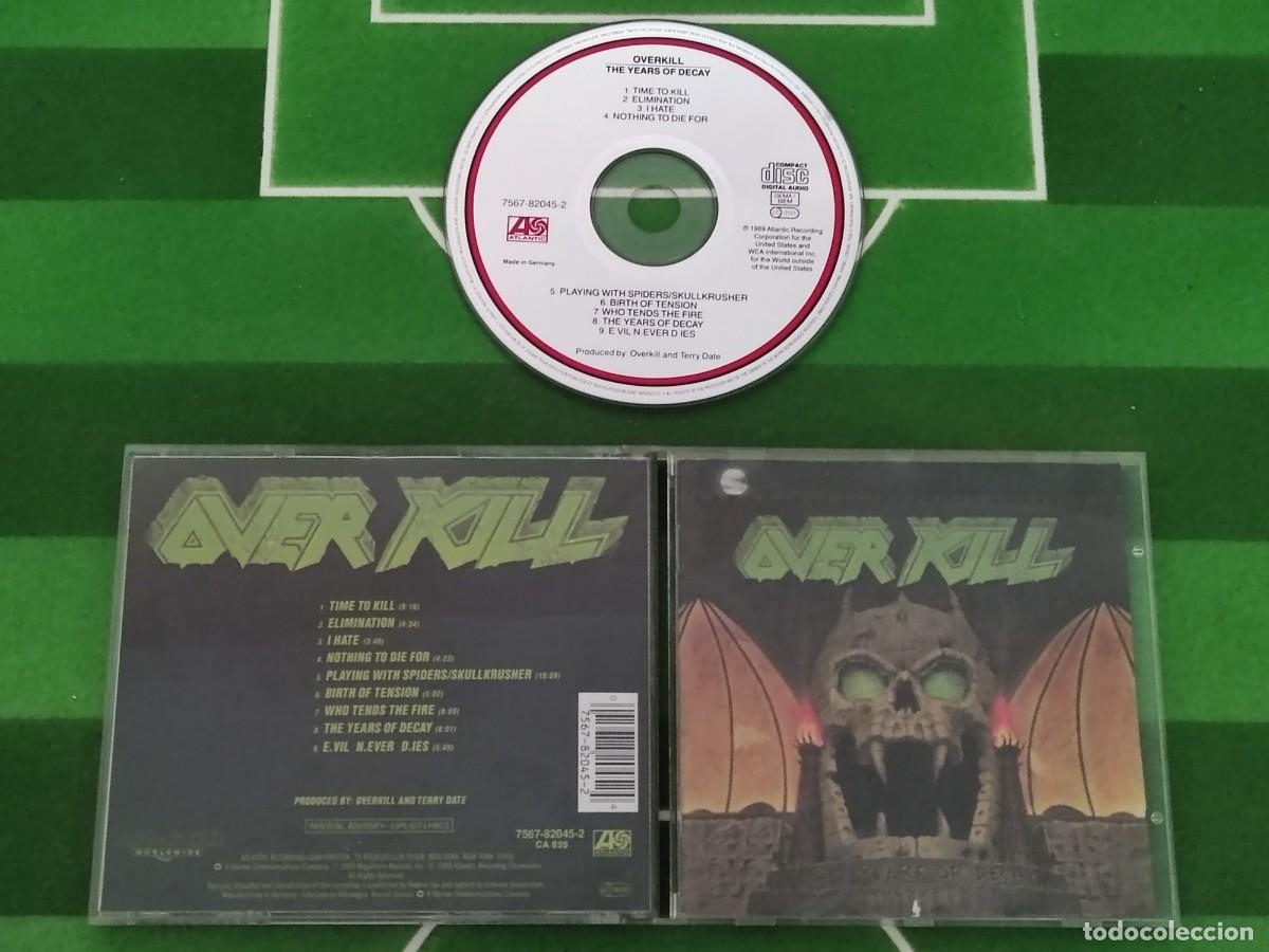 CDs de M&uacute;sica: CD 504 Over Kill - The years of decay / 1989