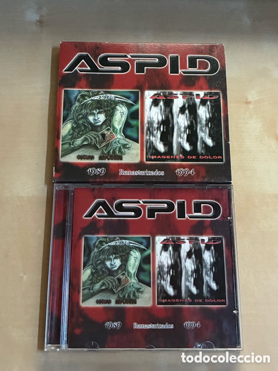 CDs de M&uacute;sica: Aspid , Oscuro / Im&aacute;genes de Dolor , 2x1 CD 2004 , estado impecable, heavy metal nacional
