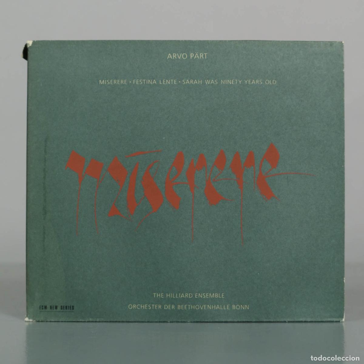 CDs de M&uacute;sica: CD. Miserere - Arvo P&auml;rt - The Hilliard Ensemble, Orchester der Beethovenhalle Bonn, Dennis Russell