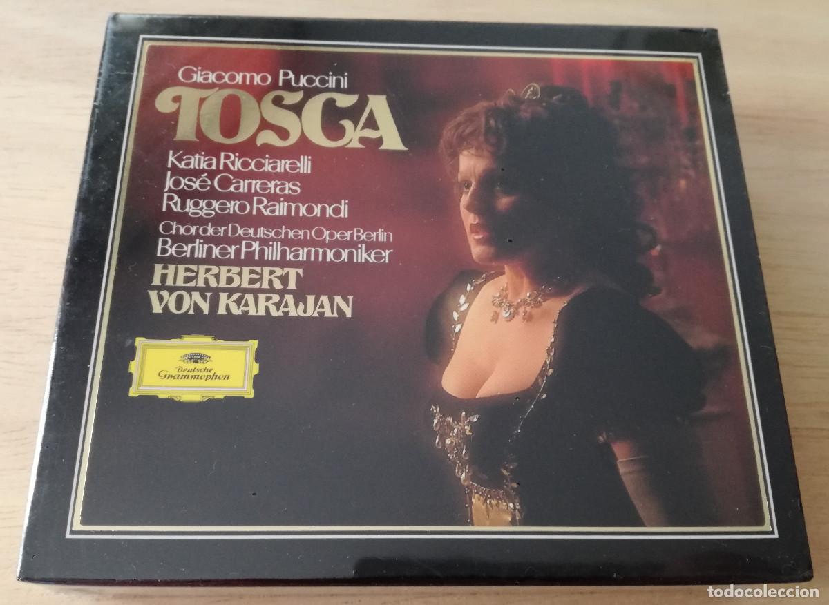 CDs de M&uacute;sica: PUCCINI - TOSCA - VON KARAJAN CARRERAS RICCIARELLI - BOX 2XCD- PRECINTADO
