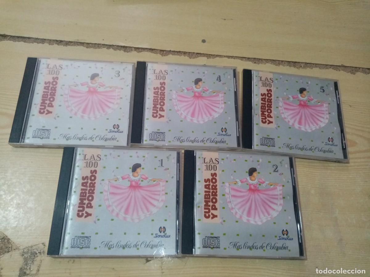 CDs de M&uacute;sica: LAS 100 CUMBIAS Y PORROS. MAS LINDAS DE CALOMBIA. 5 CD. COMPLETO.