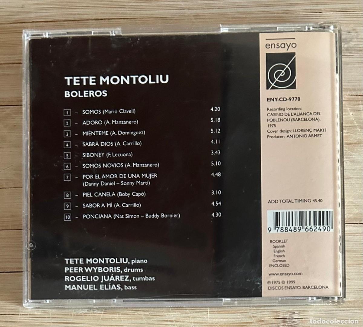 CDs de m&uacute;sica: TETE MONTOLI&Uacute; - BOLEROS - Foto 2