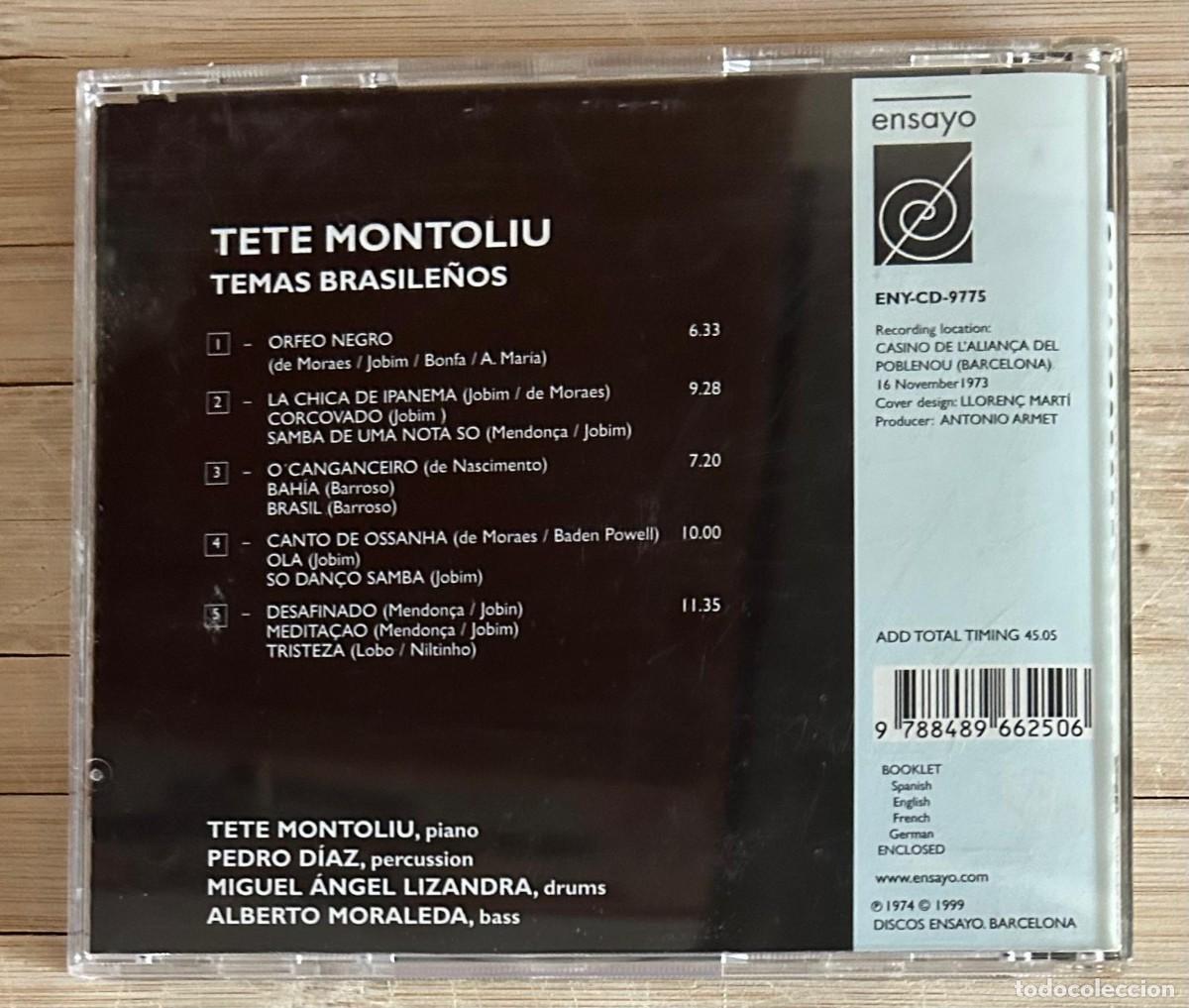 CDs de m&uacute;sica: TETE MONTOLI&Uacute; - TEMAS BRASILE&Ntilde;OS - Foto 2