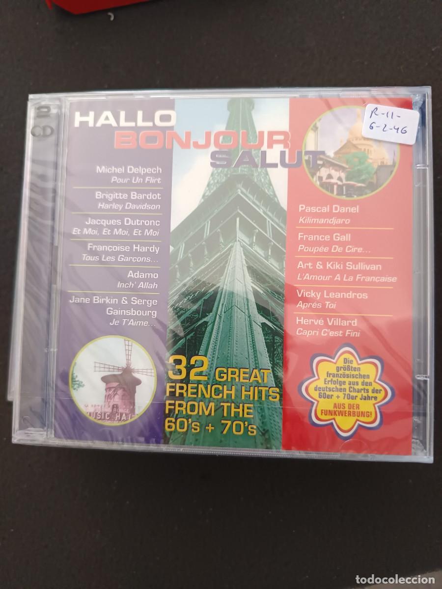 CDs de M&uacute;sica: 2 CD. HALLO, BONJOUR, SALUT. 32 GREAT FRENCH HITS FROM THE 60's + 70's