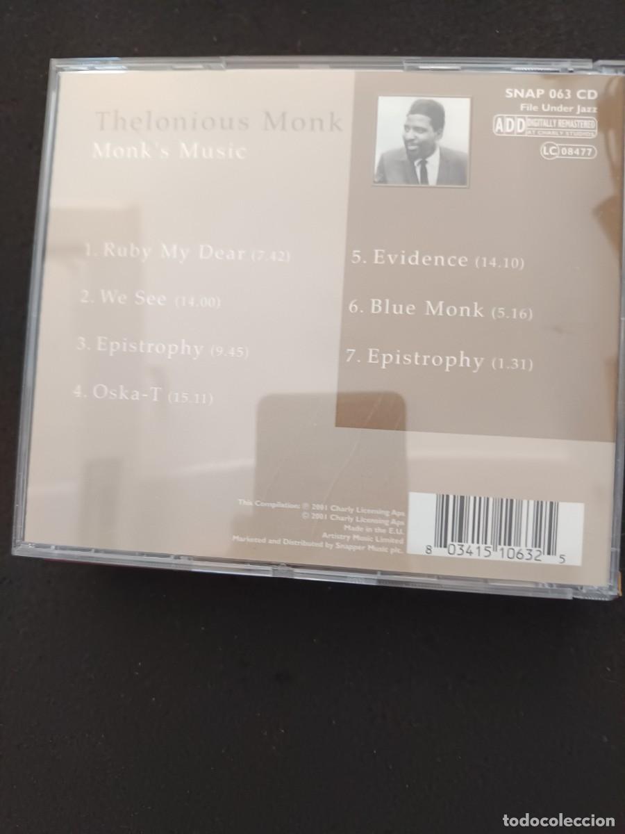 CDs de m&uacute;sica: THELONIUS MONK. MONKS MUSIC - Foto 2