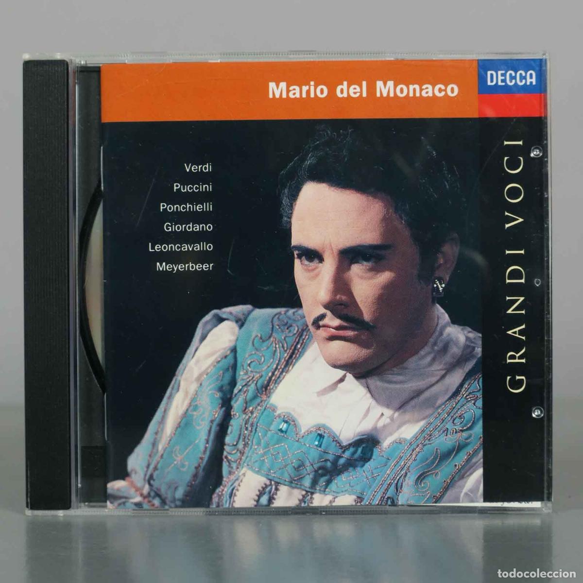 CDs de M&uacute;sica: CD. Verdi, Puccini, Ponchielli, Giordano, Leoncavallo, Meyerbeer - Mario del Monaco - Grandi Voci -