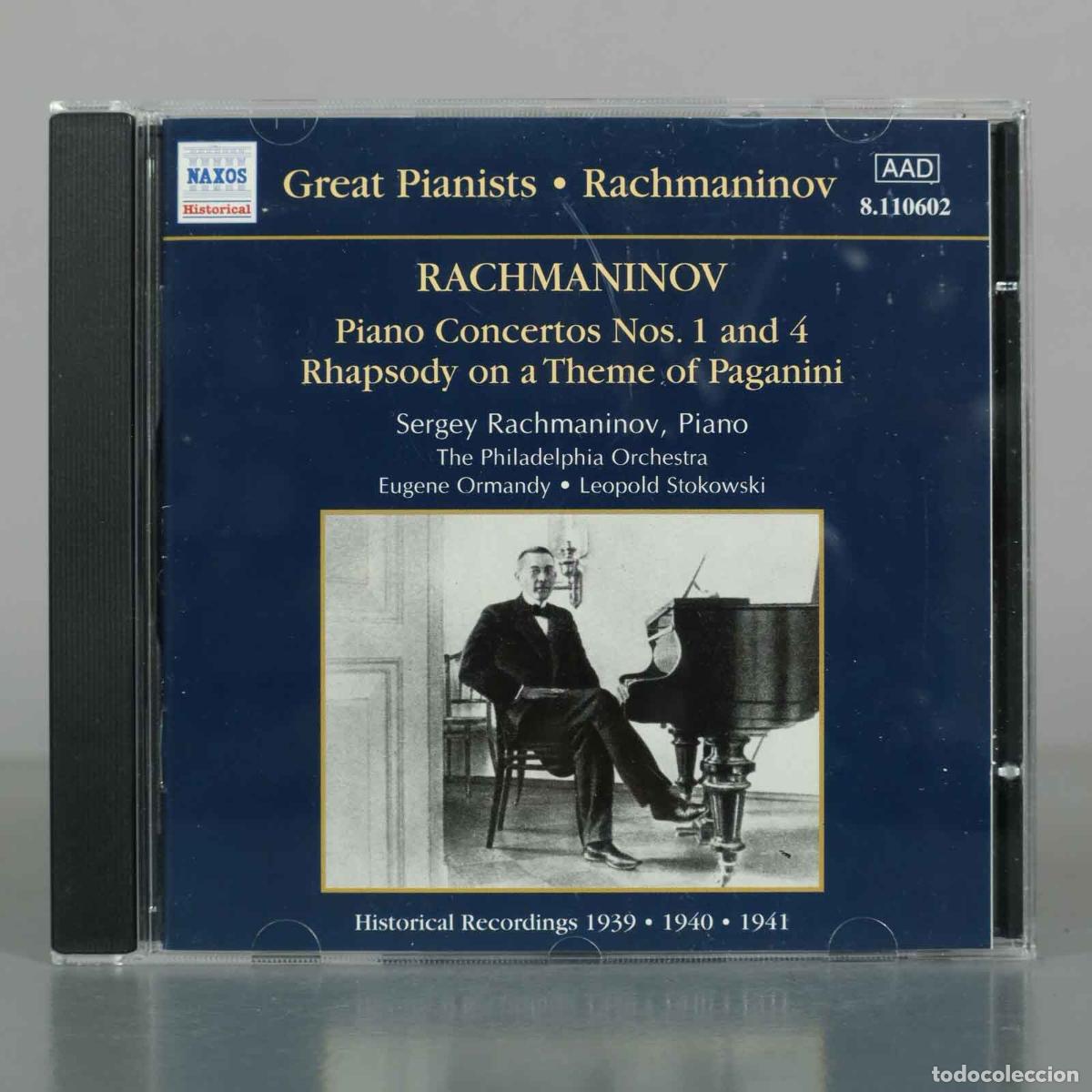 CDs de M&uacute;sica: CD. Rachmaninov: Piano Concertos Nos. 1 and 4 - Rhapsody on a Theme of Paganini - Rachmaninov,
