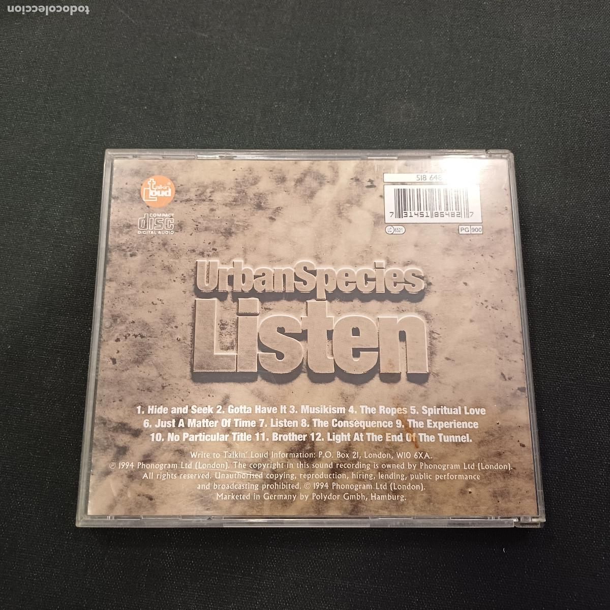 CDs de m&uacute;sica: LISTEN/URBAN SPECIES/CD. - Foto 3