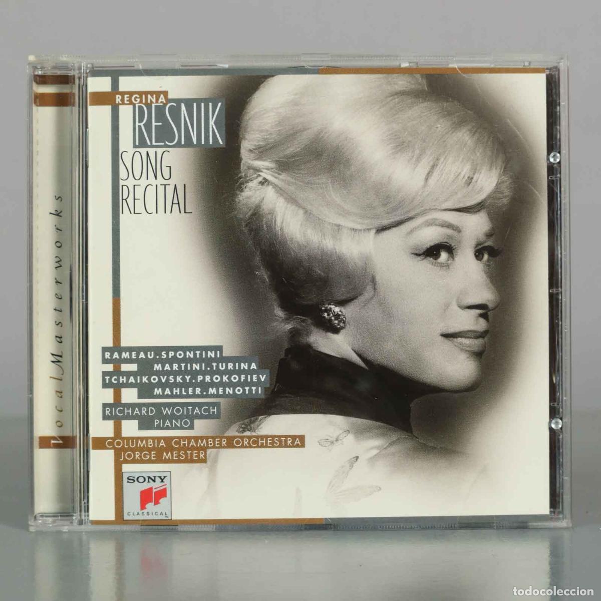 CDs de M&uacute;sica: CD. Song Recital - Regina Resnik, Richard Woitach, Columbia Chamber Orchestra, Jorge Mester - Sony