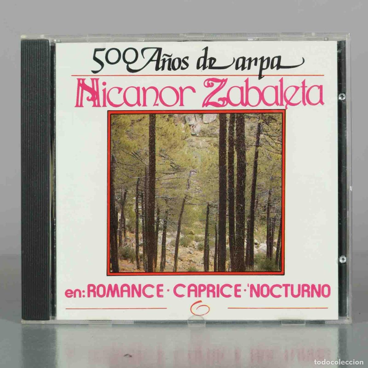 CDs de M&uacute;sica: CD. 500 A&ntilde;os de arpa - Nicanor Zabaleta - Romance, Caprice, Nocturno