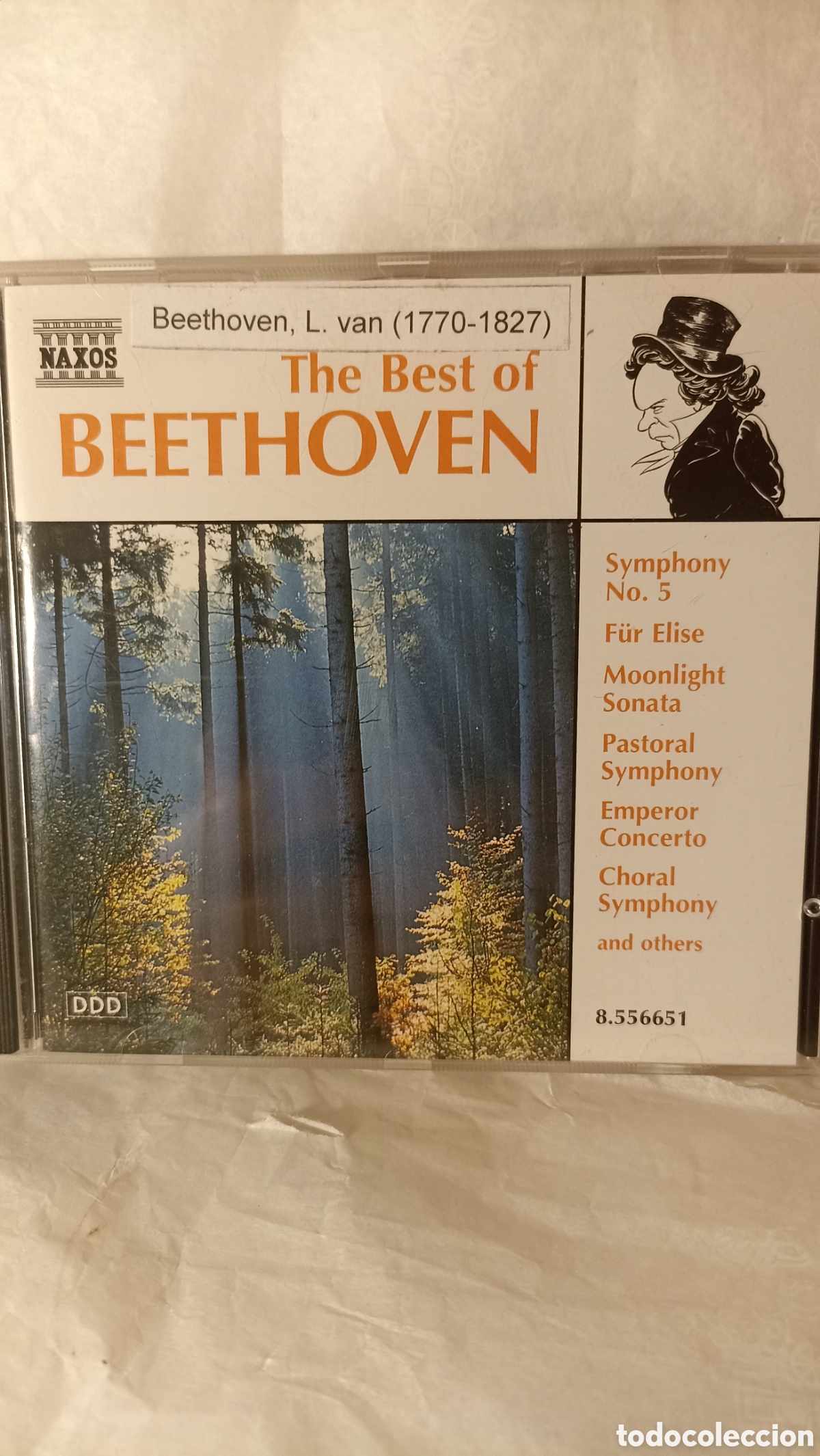 CDs de M&uacute;sica: &rdquo;The Best of Beethoven&rdquo; lanzado por el sello discogr&aacute;fico Naxos.