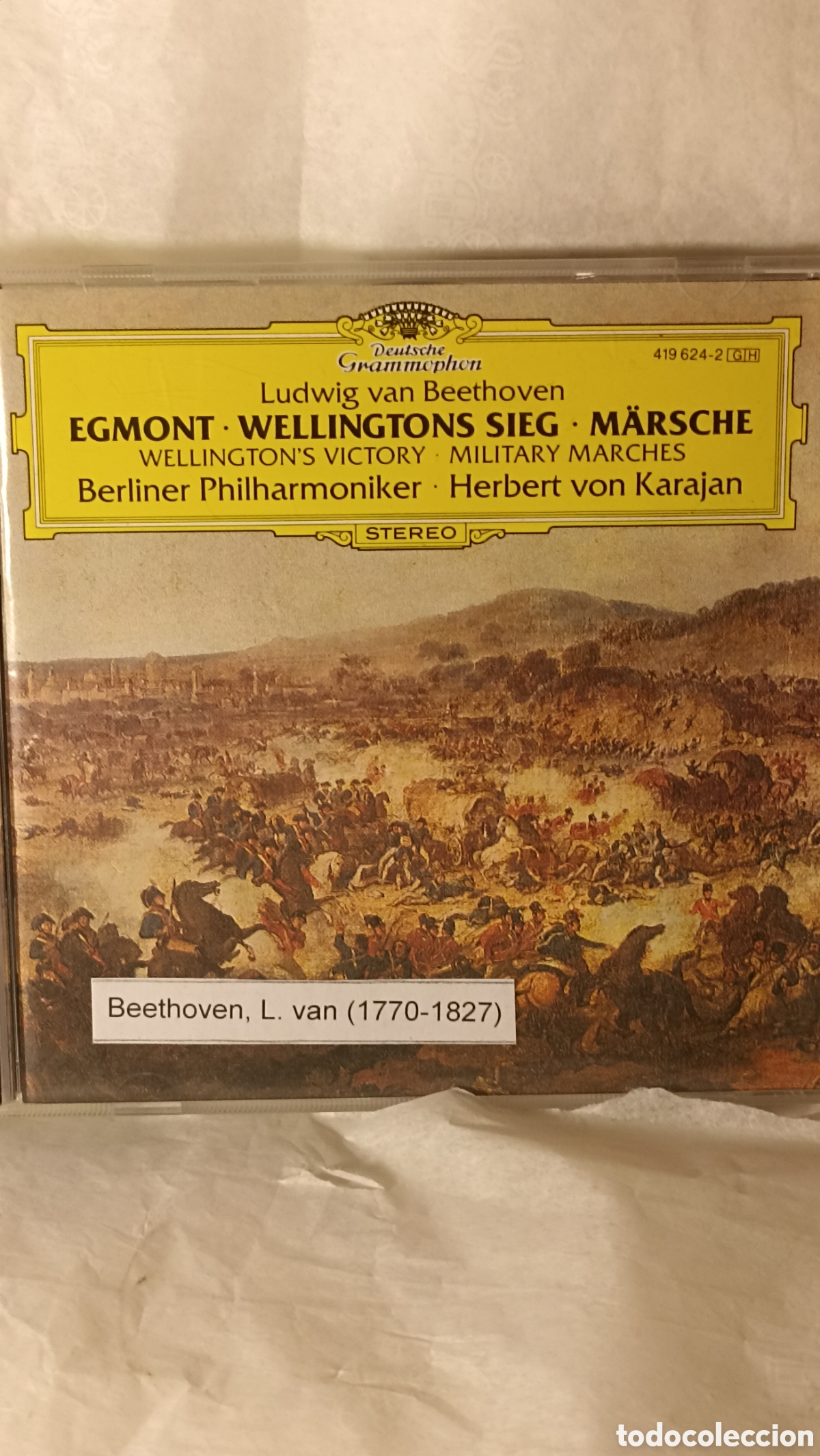 CDs de M&uacute;sica: &rdquo;Beethoven: Egmont; Wellington's Victory; Military Marches&rdquo;, dirigido por Herbert von Karajan Mint