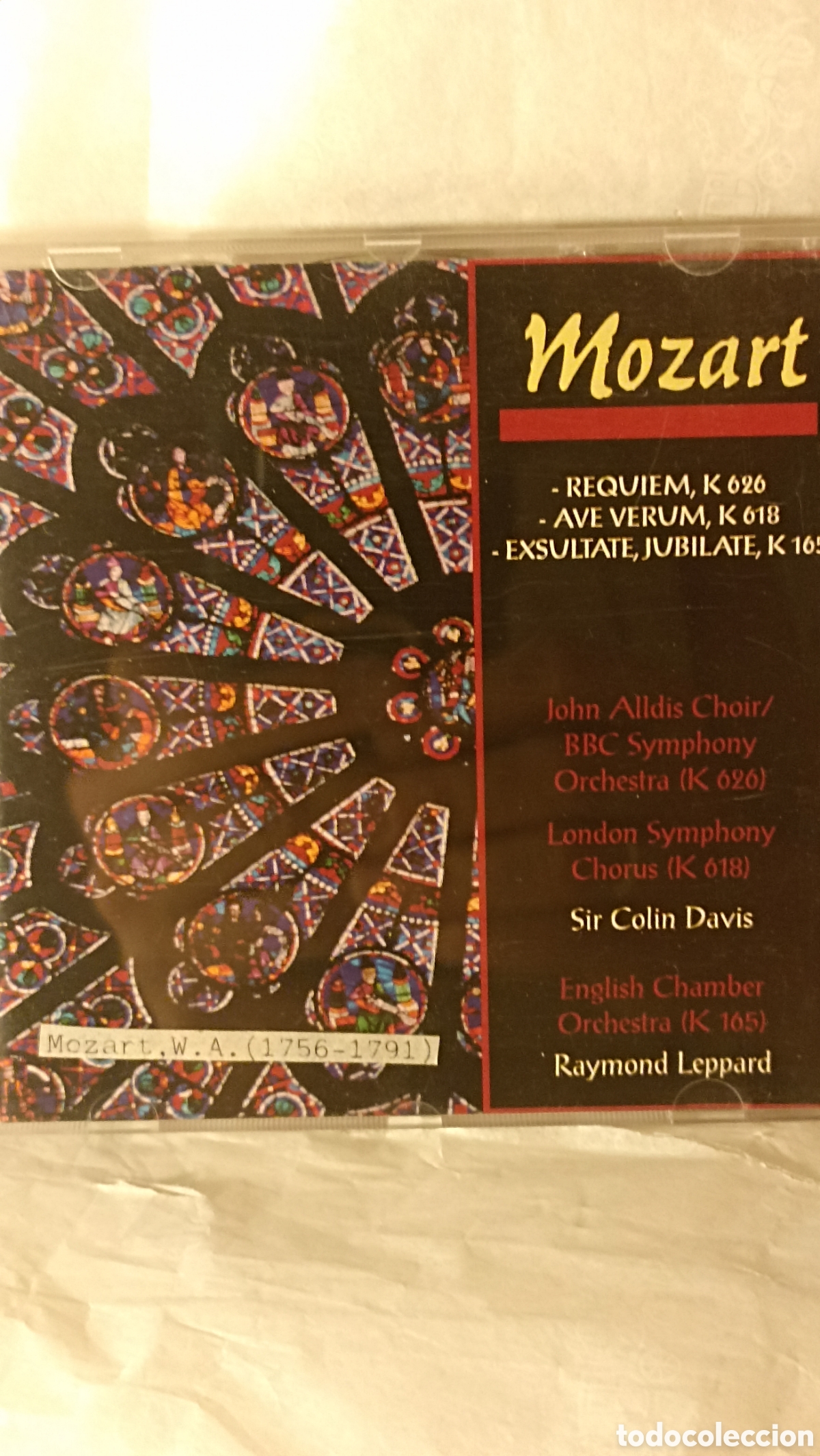CDs de M&uacute;sica: Requiem-Ave Verum-Exsultate, Jubilate&rdquo; de Mozart, publicada por el sello Altaya.