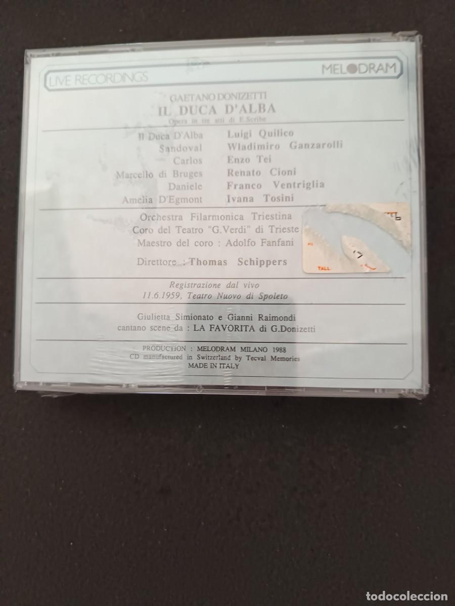 CDs de m&uacute;sica: 2CD SET. DONIZETTI: IL DUCA DALBA. DIR.: THOMAS SCHIPPERS. LIVE RECORDING - Foto 2