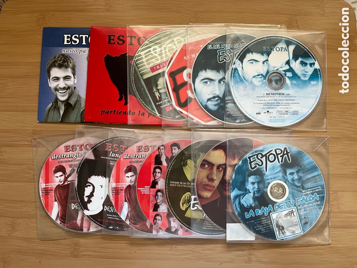 CDs de M&uacute;sica: ESTOPA. Mas&iacute;o pa la alegria. Partiendo la pana. En el medio de los Chichos. Demonios. (12 cd single)