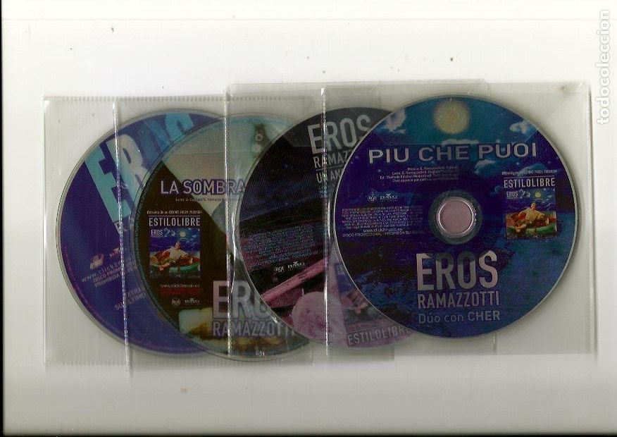 CDs de M&uacute;sica: EROS RAMAZZOTTI. Solo ayer. La sombra del gigante. Un angel no es (4cd single)