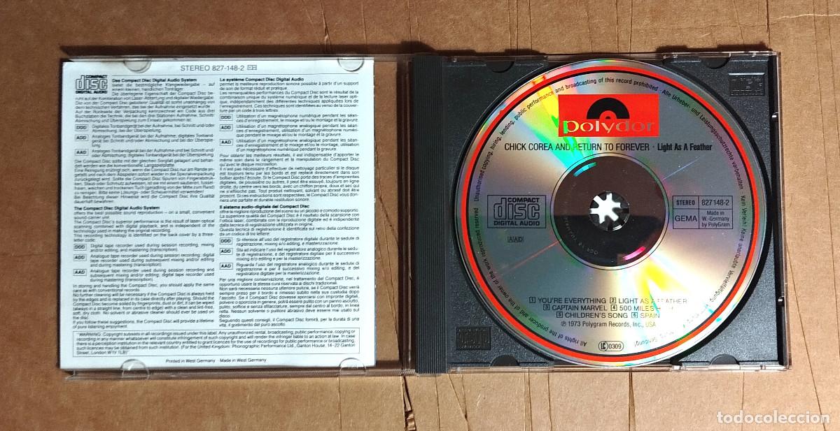 CDs de m&uacute;sica: CHICK COREA - LIGHT AS A FEATHER - 1973 - Foto 2