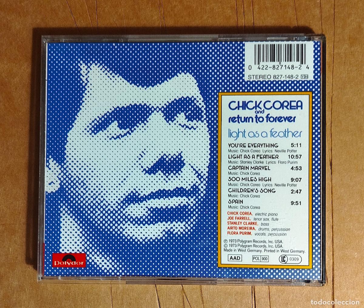 CDs de m&uacute;sica: CHICK COREA - LIGHT AS A FEATHER - 1973 - Foto 3