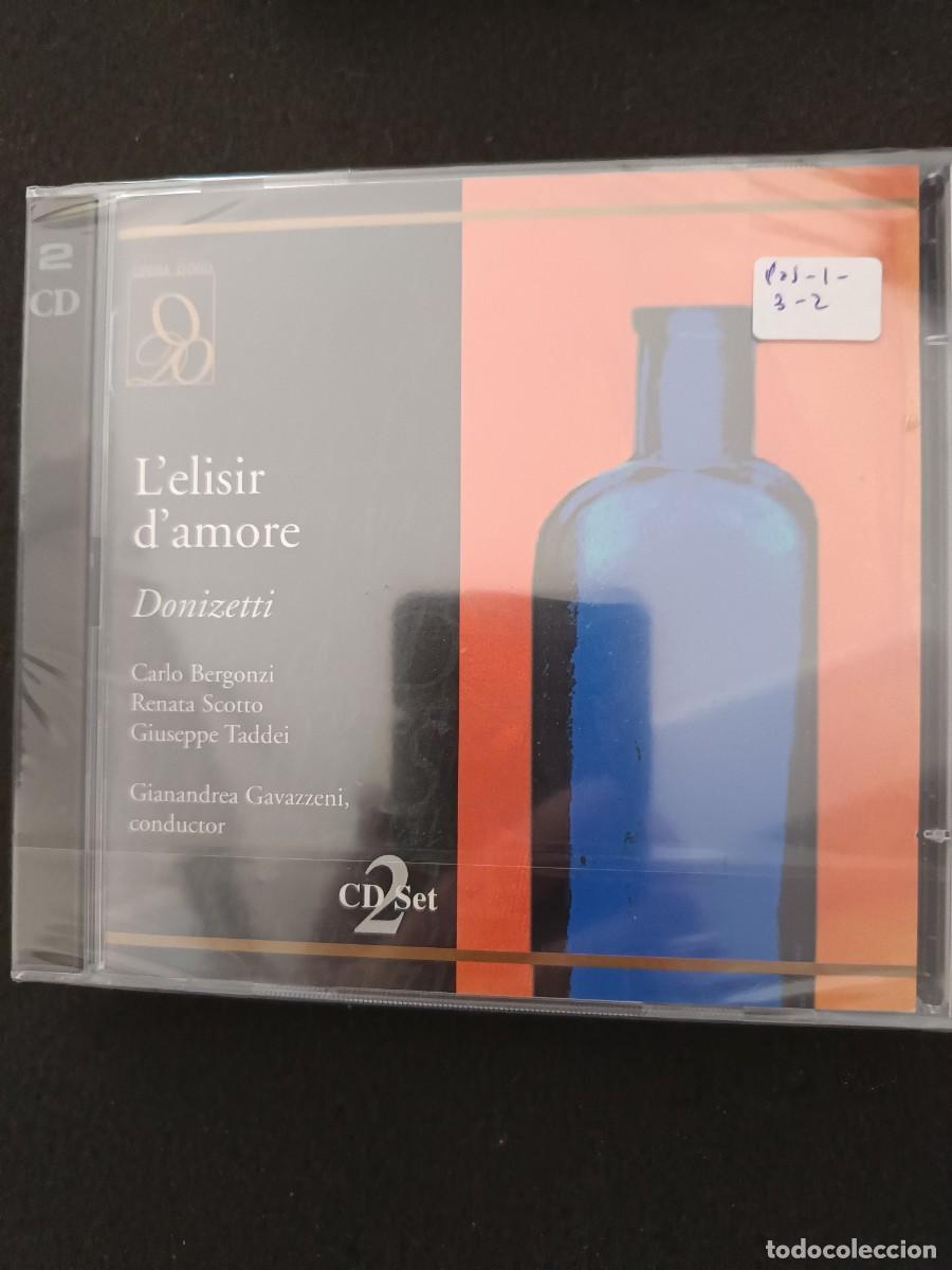 CDs de M&uacute;sica: 2 CD SET. DONIZETTI: L'ELISIR D'AMORE. DIR.: GIANANDREA GAVAZZENI. CANTANTES: BERGONZI, SCOTTO, TADD