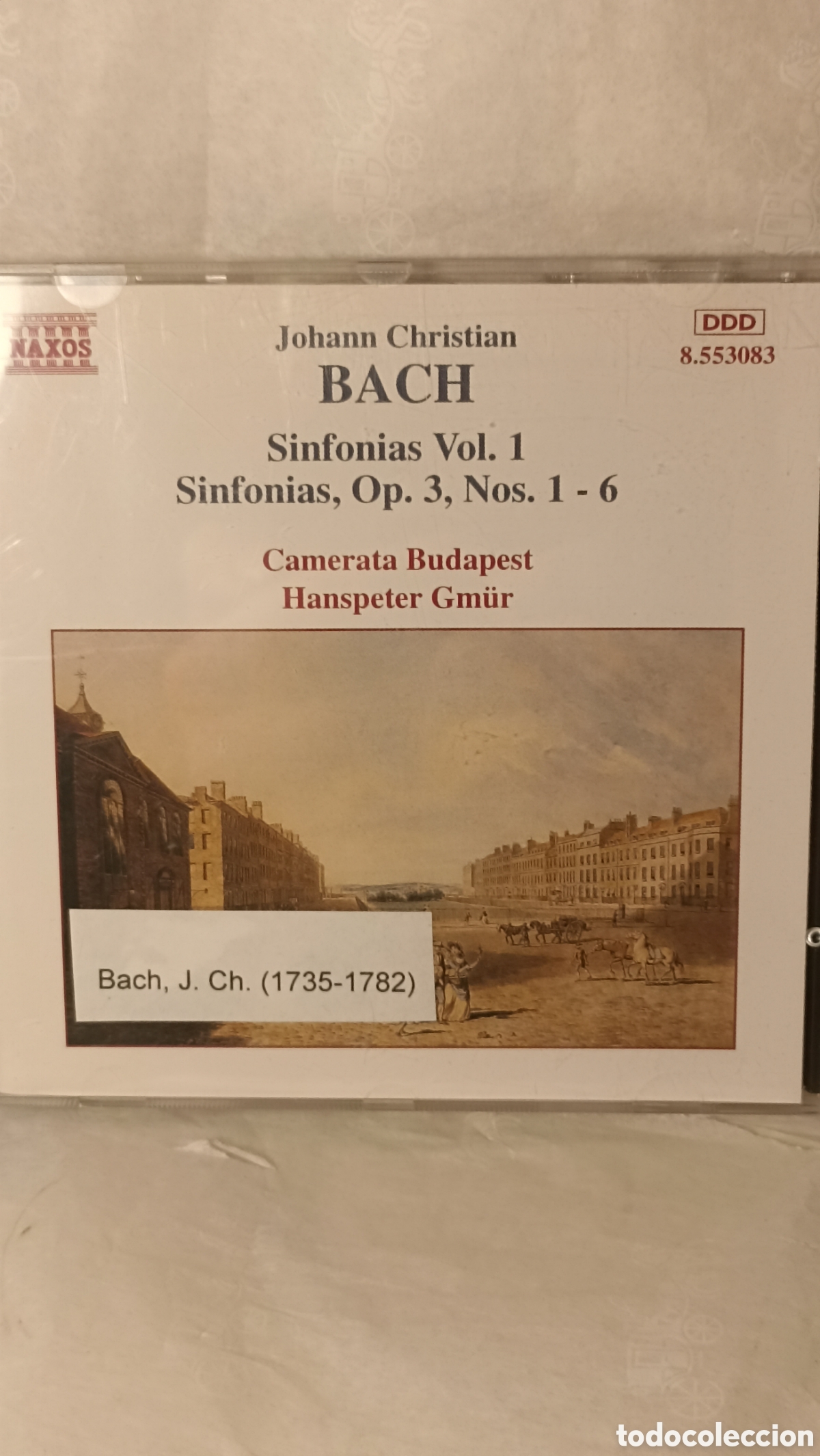 CDs de M&uacute;sica: CD de Johann Christian Bach titulado Sinfonias Vol. 1, interpretado por Camerata Budapest