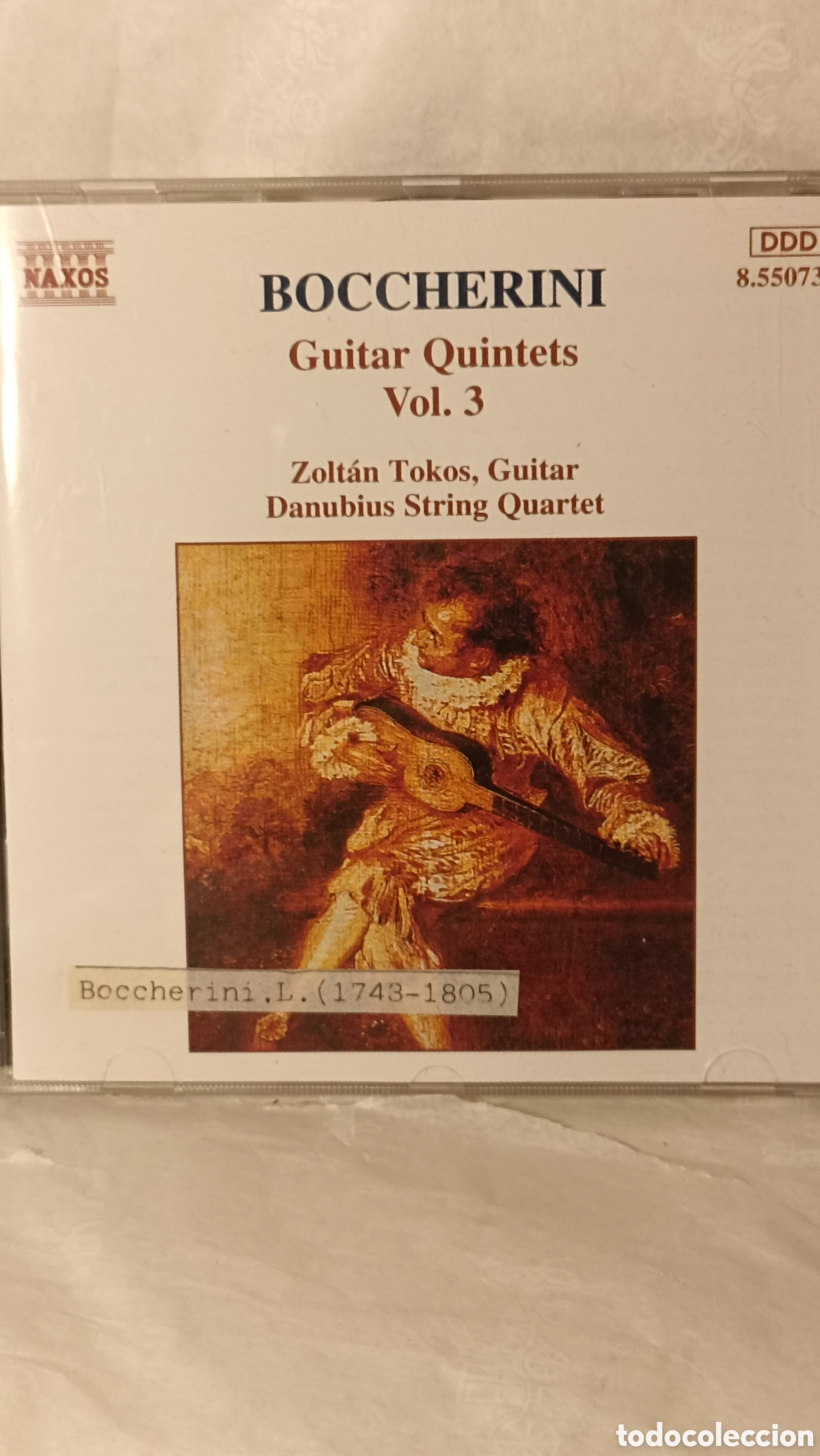 CDs de M&uacute;sica: &rdquo;Boccherini: Guitar Quintets, Vol. 3&rdquo; editado por el sello Naxos.